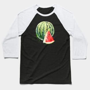 Image: Watercolor, Watermelon Baseball T-Shirt